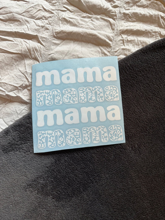 MAMA Cheetah Print Decal | Waterproof | Permanent Vinyl Decal